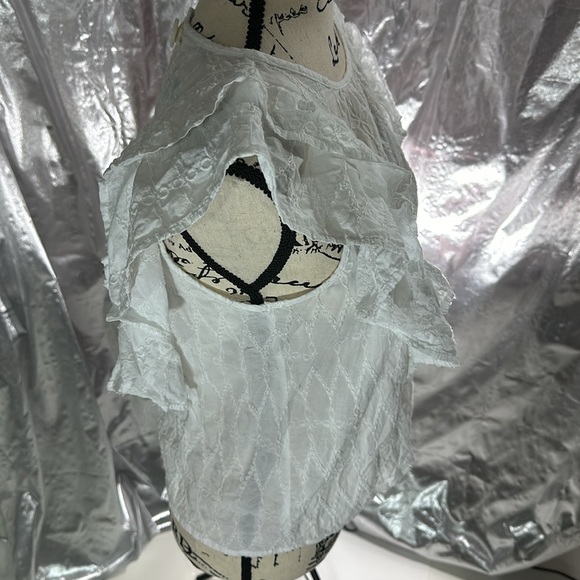 Universal Thread Embroidered Ruffle Sleeve Top - Picture 8 of 11